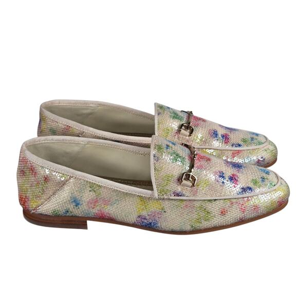 Sam Edelman Shoes - Sam Edelman Shoes Womens Size 8.5 Loraine Floral Sequin Horsebit Loafer Slip On